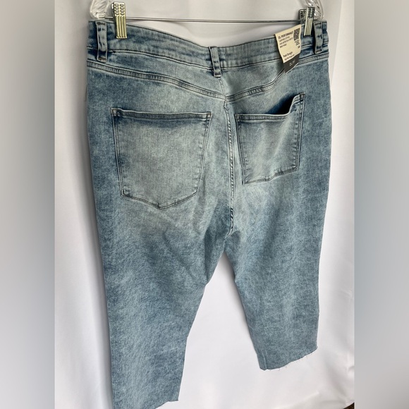 NWT DL1961 Patti Straight Leg High Rise Ankle Lt Seaglass Distressed Blue 18W - Picture 3 of 12